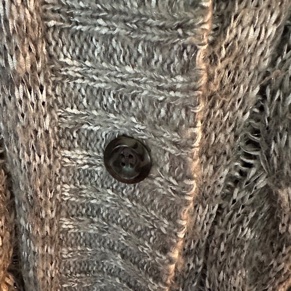 Relativity Gray/Silver Button Down Cardigan Sweater.  Size XL. - Picture 3 of 6